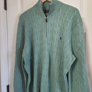Polo by Ralph Lauren Green Cable Knit Sweater